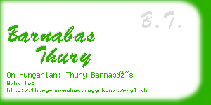 barnabas thury business card